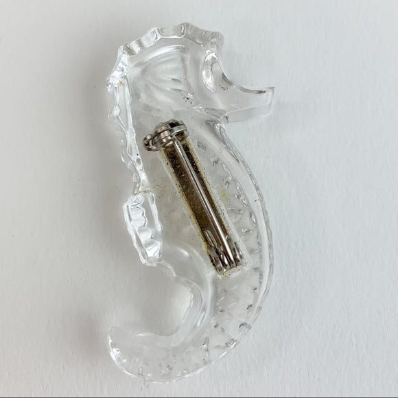 Waterford Crystal Seahorse Brooch Pin