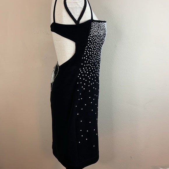 Vintage Tadashi Butterfly Sequin Patch Dress