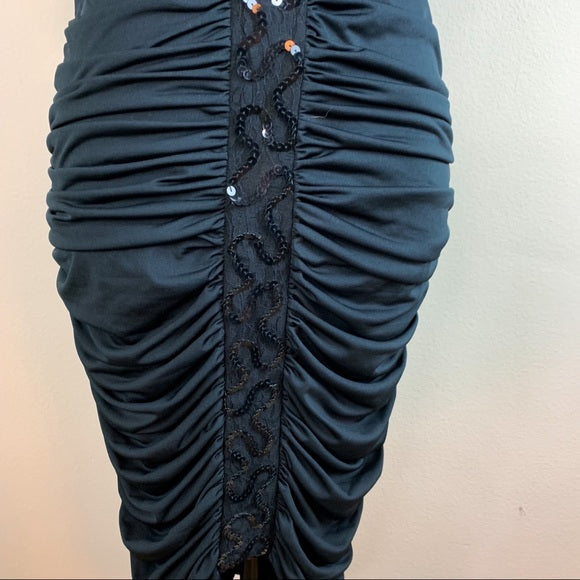 Vintage TD4 by Eletra Ruched Sleeve Party Dress