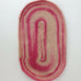 Dollhouse Miniature Oval Rug Pink 5"x3"