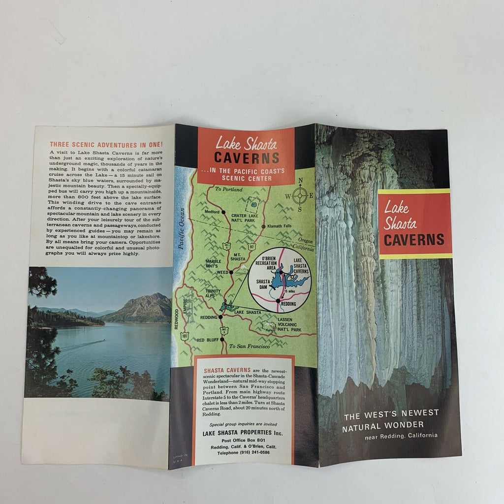 Lake Shasta Caverns Redding Souvenir Brochure California