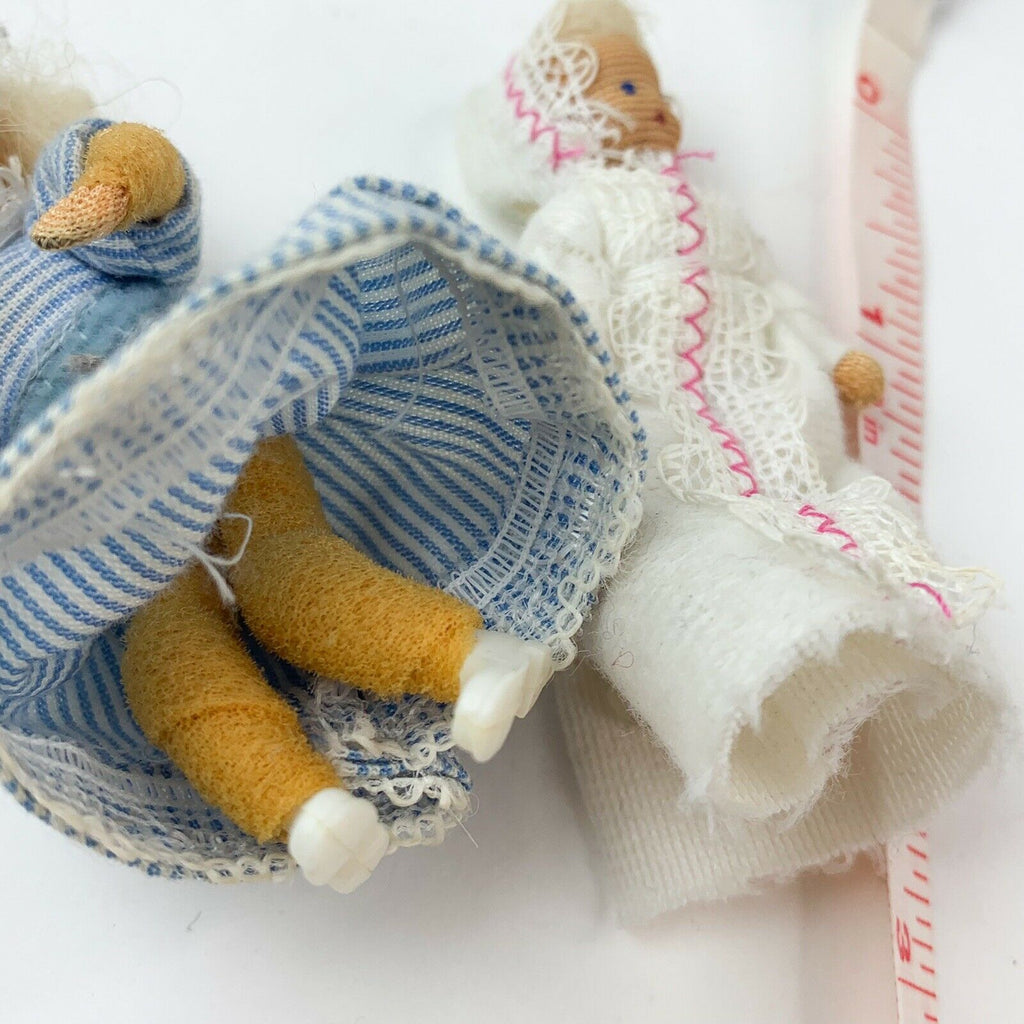 Doll House Miniature Girl Newborn Thread Wrapped Wire Dolls
