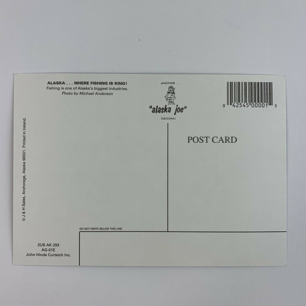 Alaska Joe Original Where FIshing is King Postcard