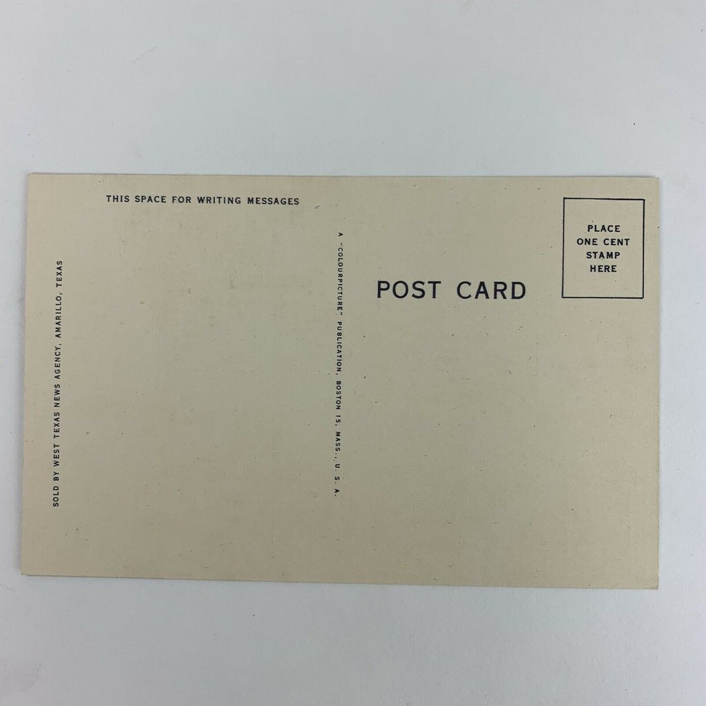 Amarillo Texas Aerial View of City Linen Postcard