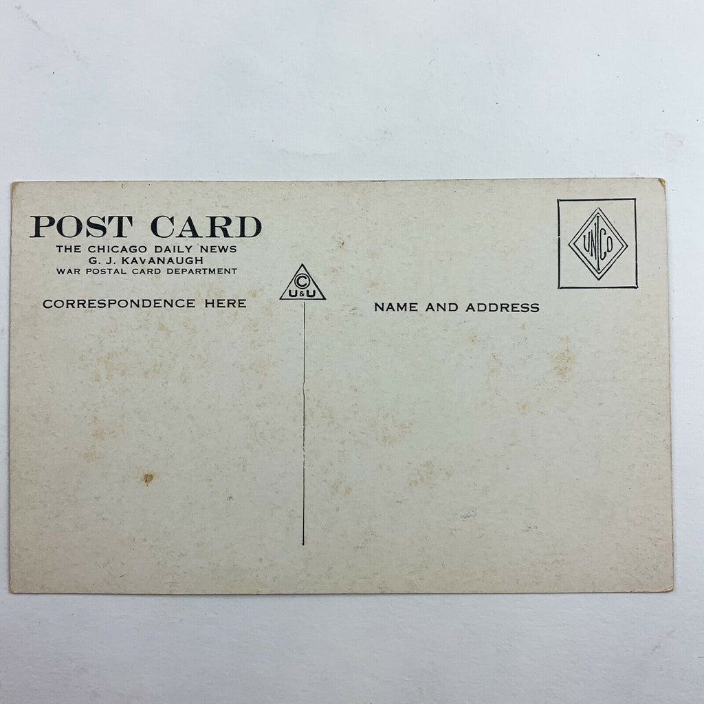 U.S. Marines First Hand Battle Cold Steel In France Postcard Chicago Daily News