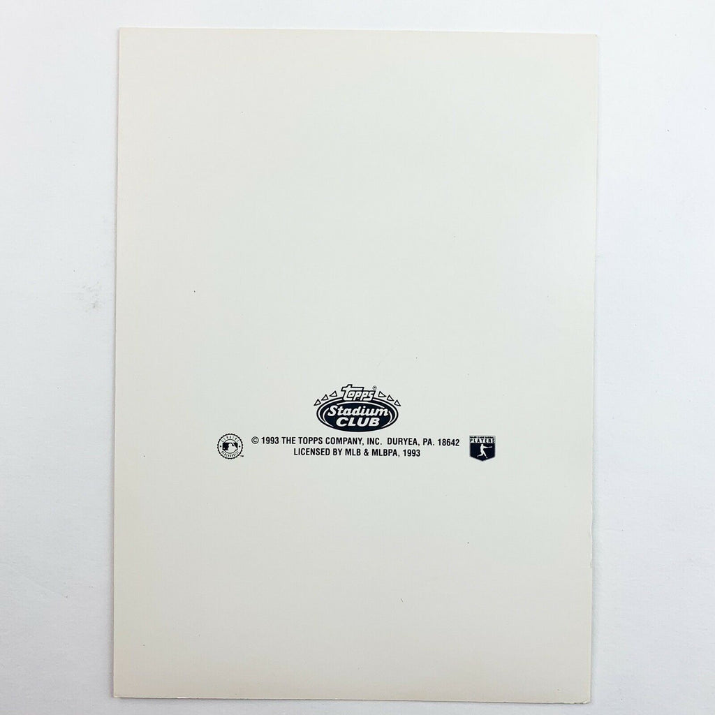 Barry Bonds San Francisco Baseball 1993 Topps Master Photo Stadium Club Card