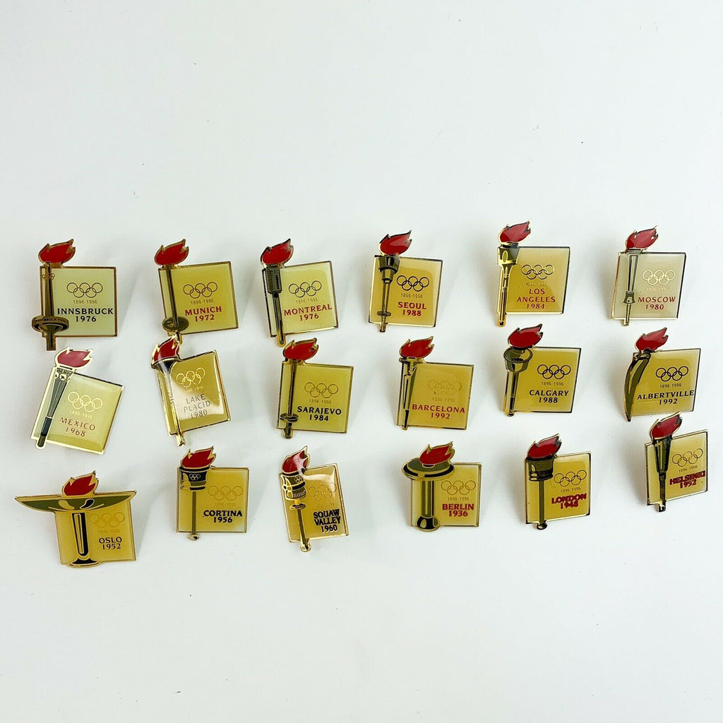 Vintage Olympic Pins Summer Games/ Winter Games 18 Pc Set
