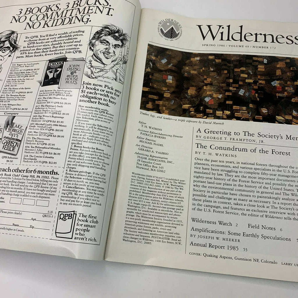 Wilderness Magazine The Wilderness Society 1986 Volume 49
