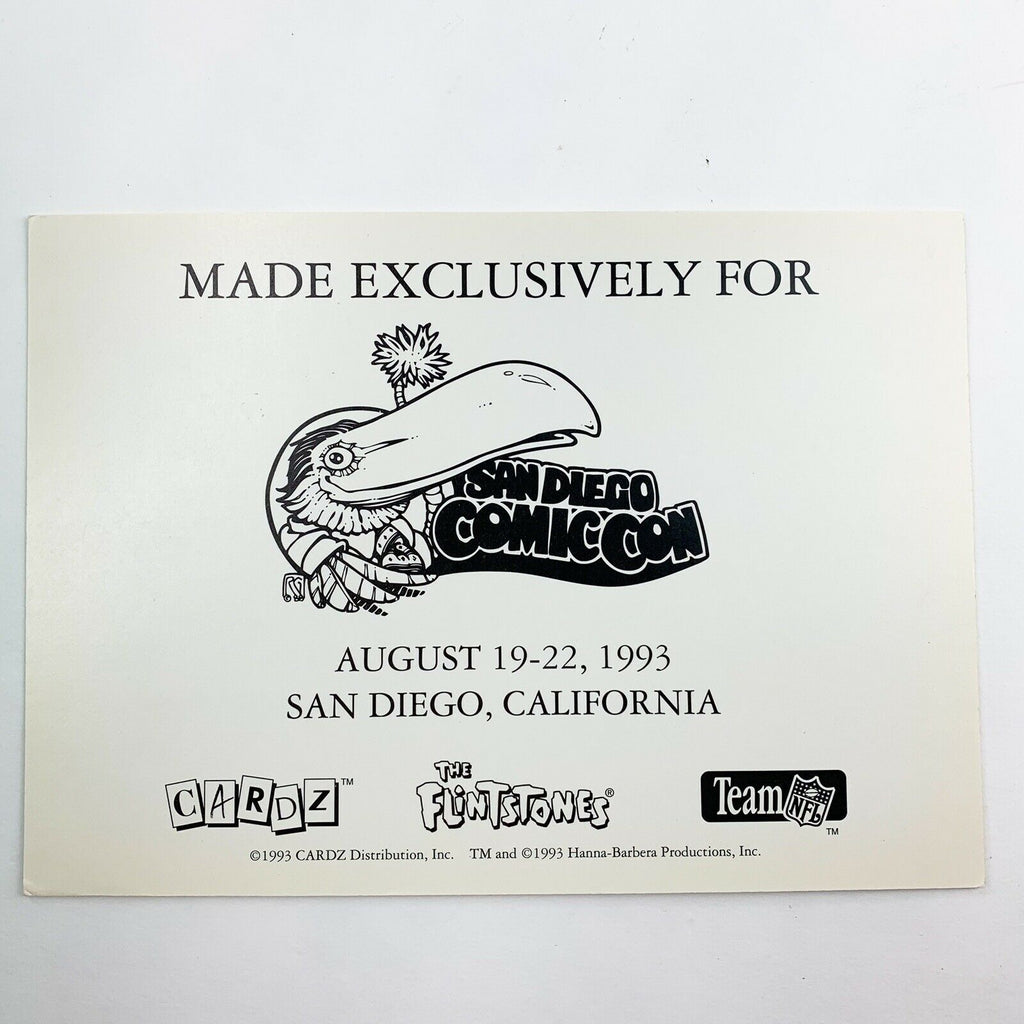 The Flinstones NFL Football 1993 Cardz San Diego Comic Con Card