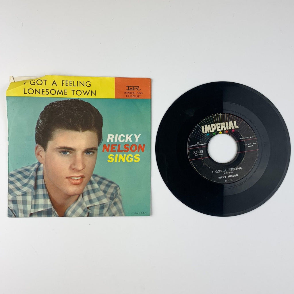 Vinyl Music Record Ricky Nelson Sings I Got A Feeling Records 45 7" 5545