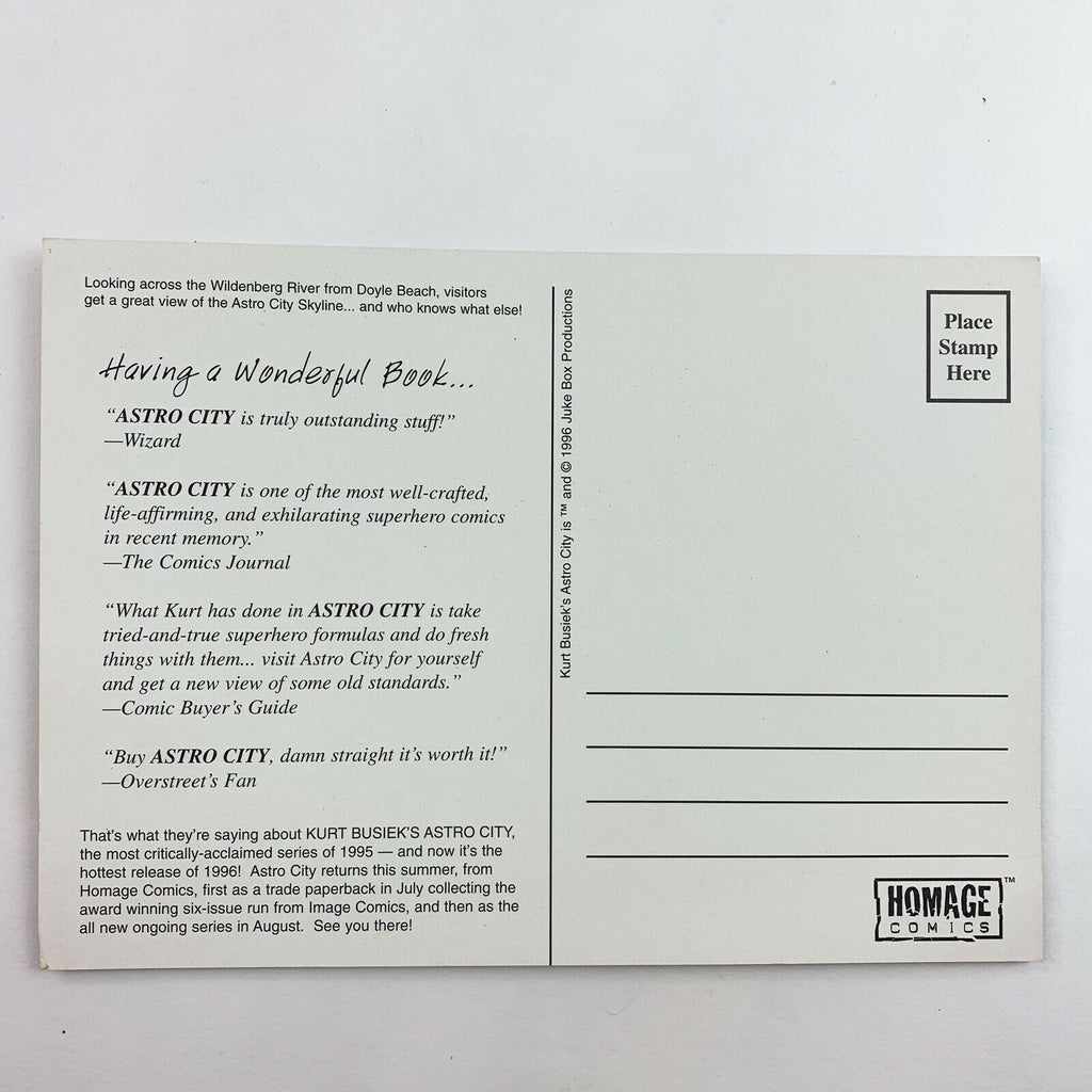 1996 Homage Comics Kurt Busiek Astro City Juke Box Productions Postcard