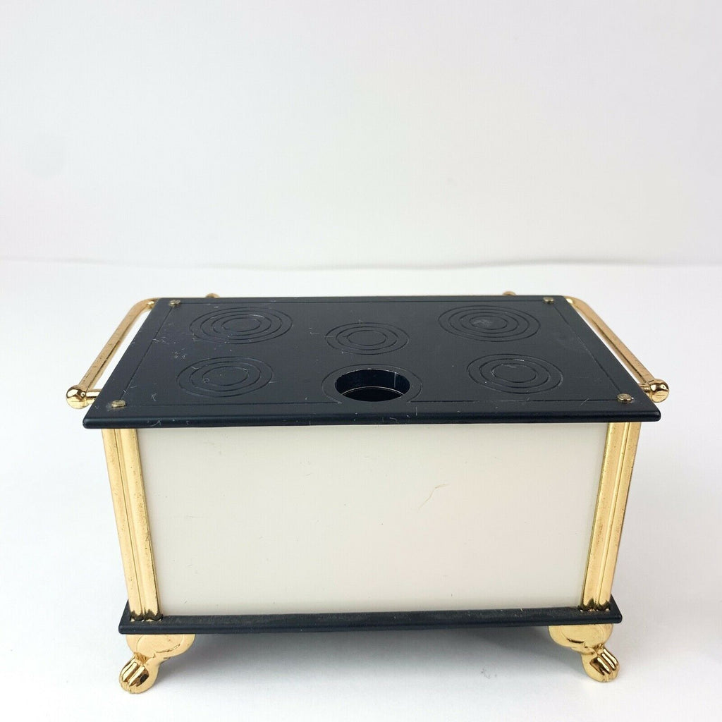 Dollhouse Miniatures Victorian Black & Gold Kitchen Stove Made in Germany