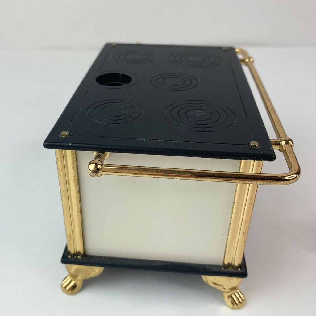 Dollhouse Miniatures Victorian Black & Gold Kitchen Stove Made in Germany