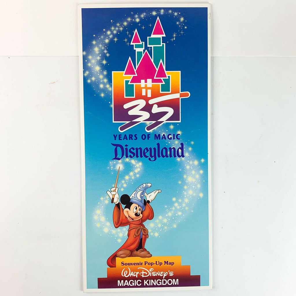 Disneyland Walt Disney's Magic Kindom 35th Anniversary Pop-Up Map Of The Park