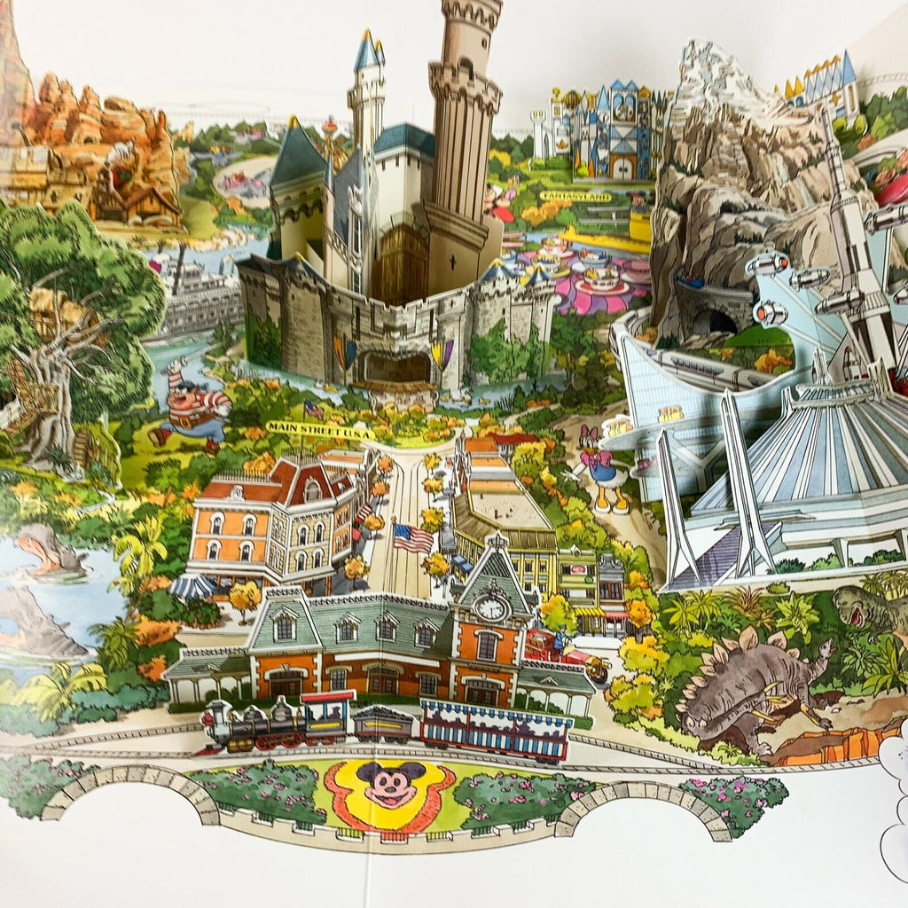 Disneyland Walt Disney's Magic Kindom 35th Anniversary Pop-Up Map Of The Park