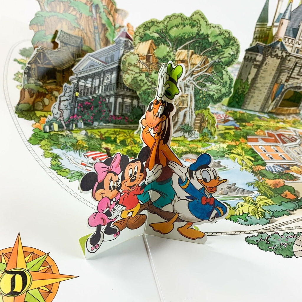 Disneyland Walt Disney's Magic Kindom 35th Anniversary Pop-Up Map Of The Park