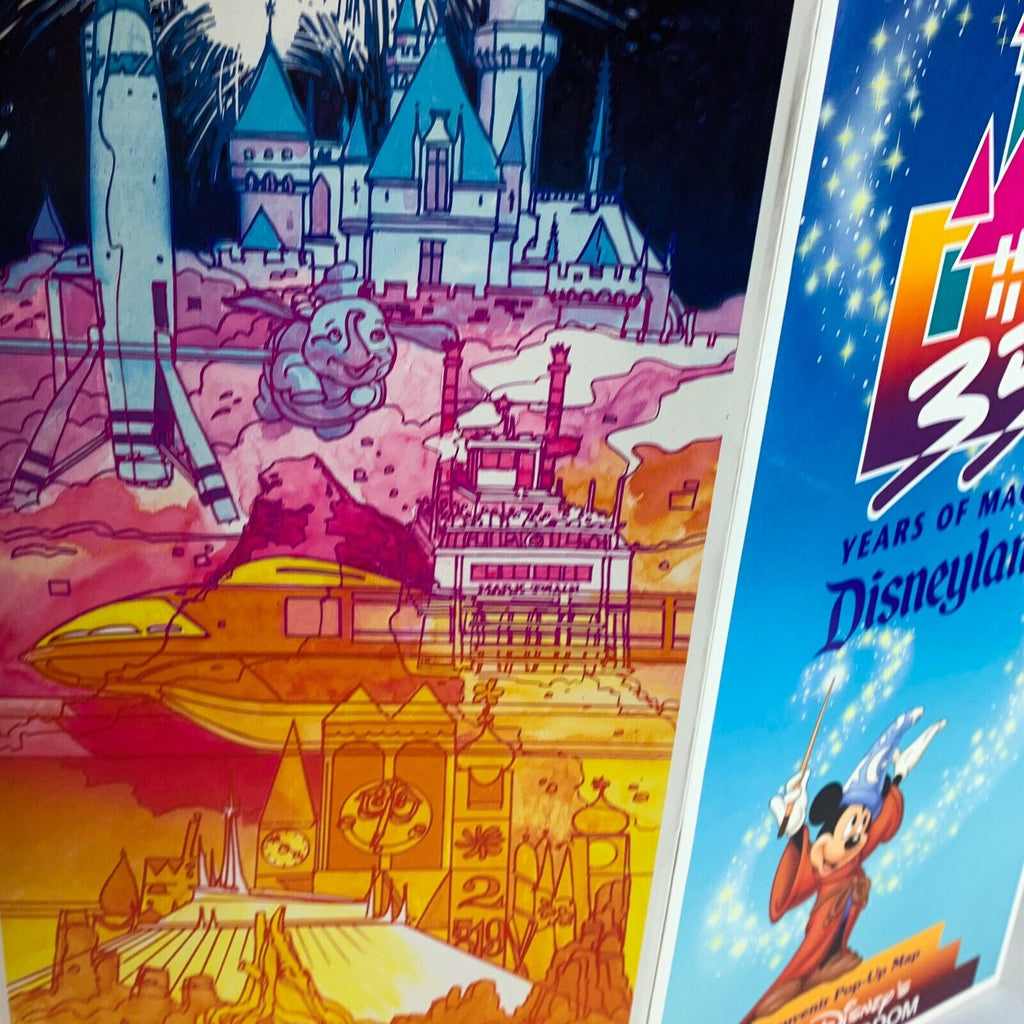 Disneyland Walt Disney's Magic Kindom 35th Anniversary Pop-Up Map Of The Park