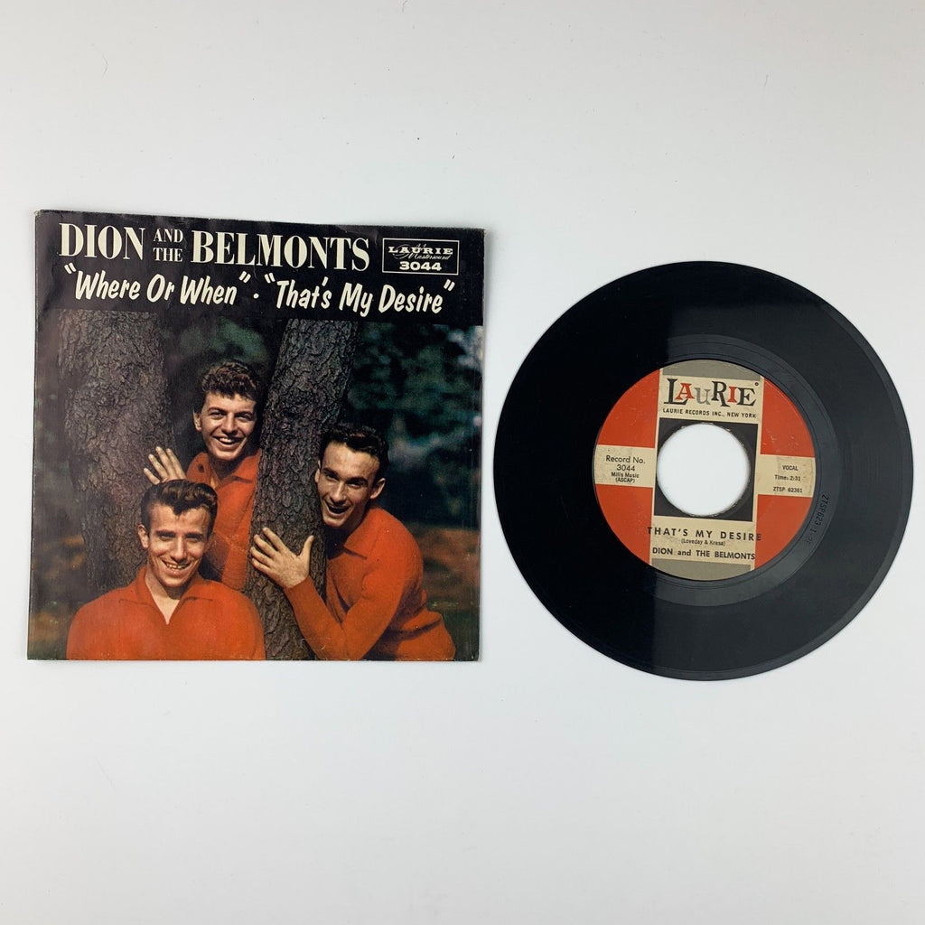 Vinyl Music Record Dion and the Belmonts Where or When - That's My Desire 3044