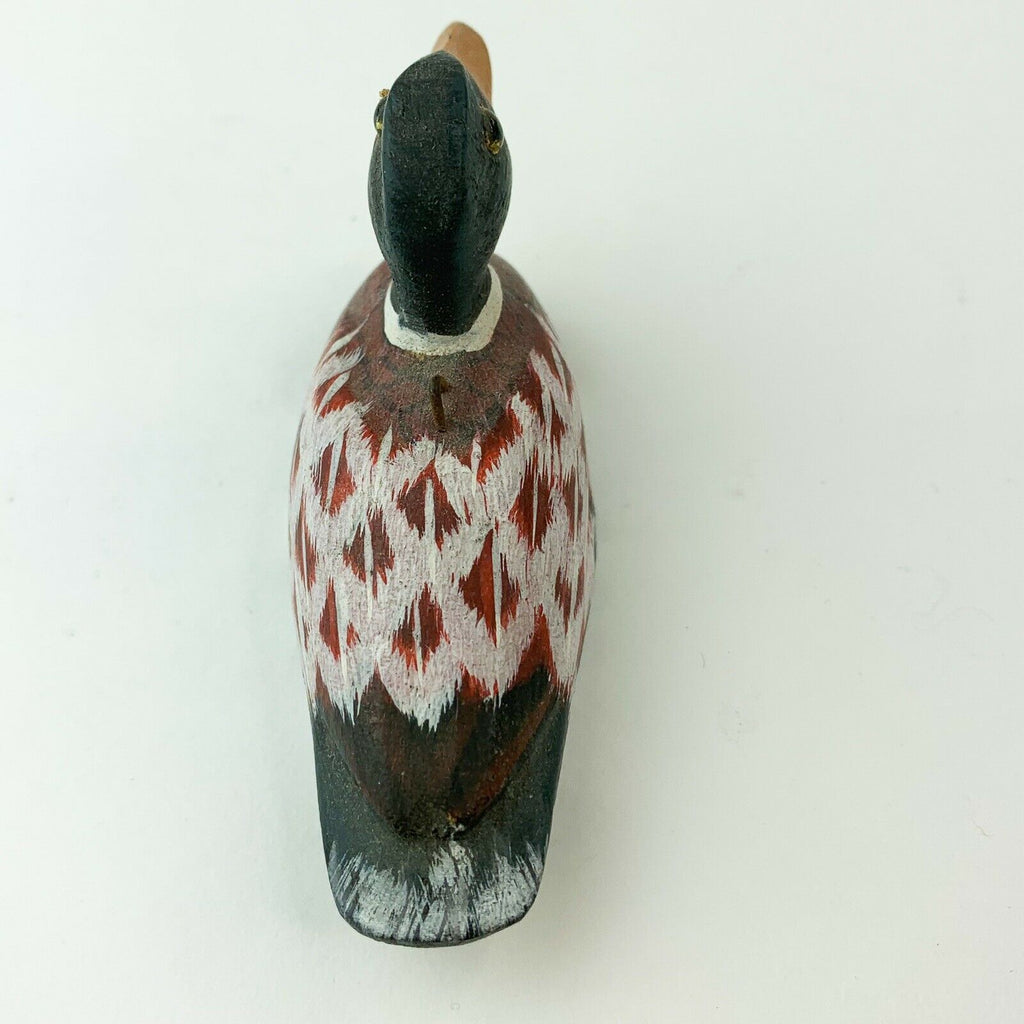 Miniature Mini Wooden Duck Decoy Bird Ornament Figurine