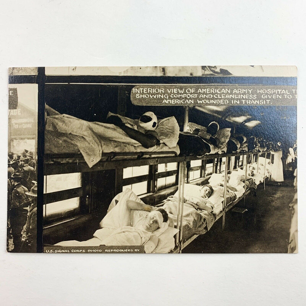 Postcard U.S Signal Corps American Army Interior View Hospital