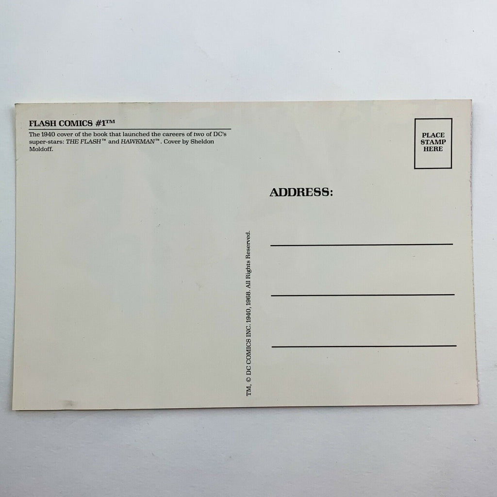 Flash Comics 1 DC Comics Flash Hawkman Johnny Thunder The Whip Cliff Postcard