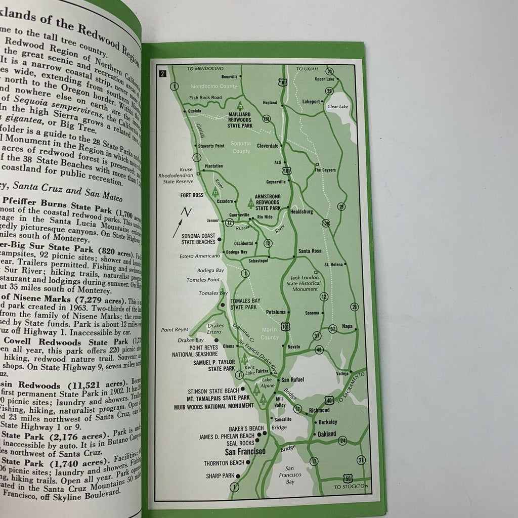 The Tall Trees Phamplet Guide to Parks in the Redwood Region of California