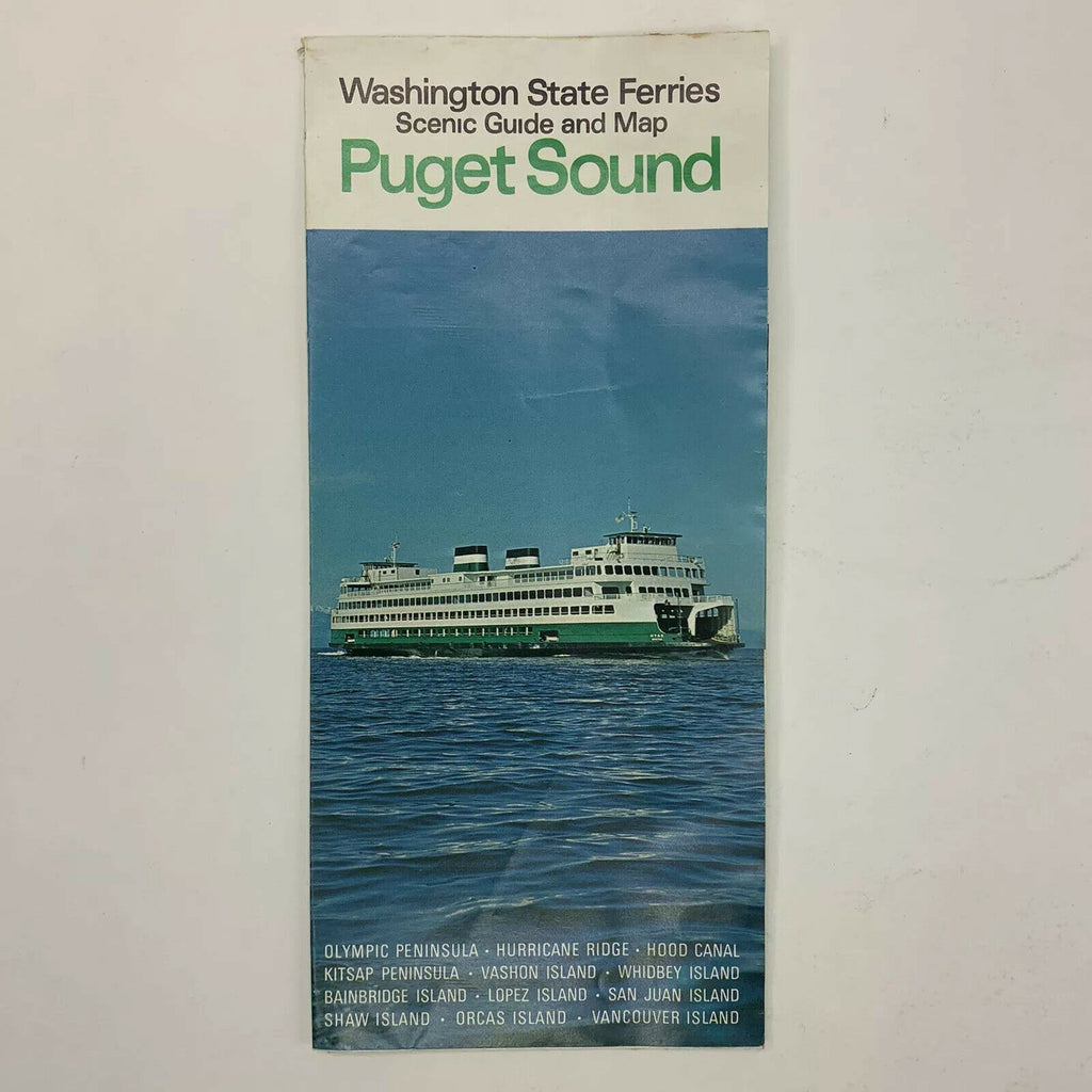 Washington State Ferries Puget Sound Guide Map Brochure