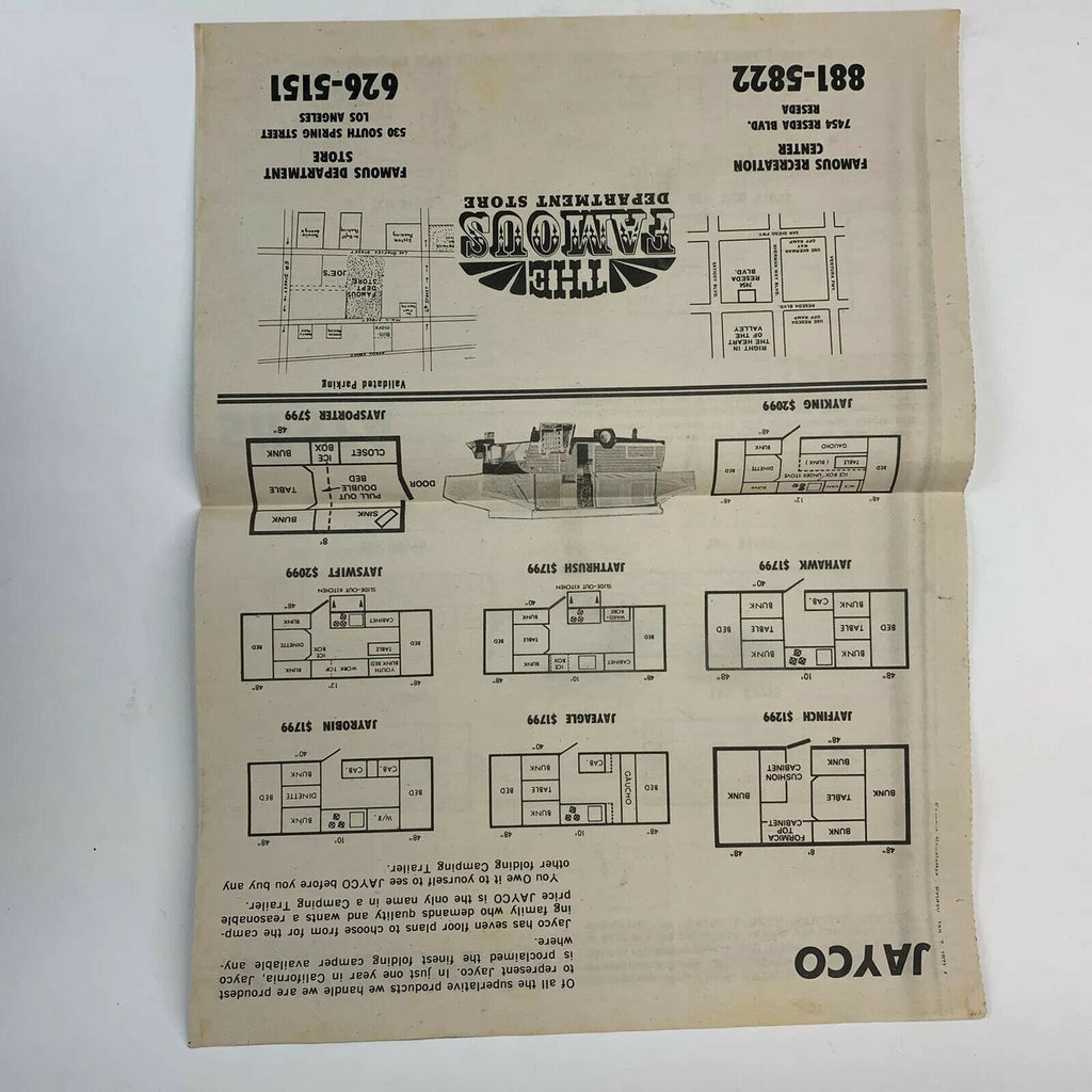 The Famous Department Store Los Angeles Newsletter Paper January 7th 1971