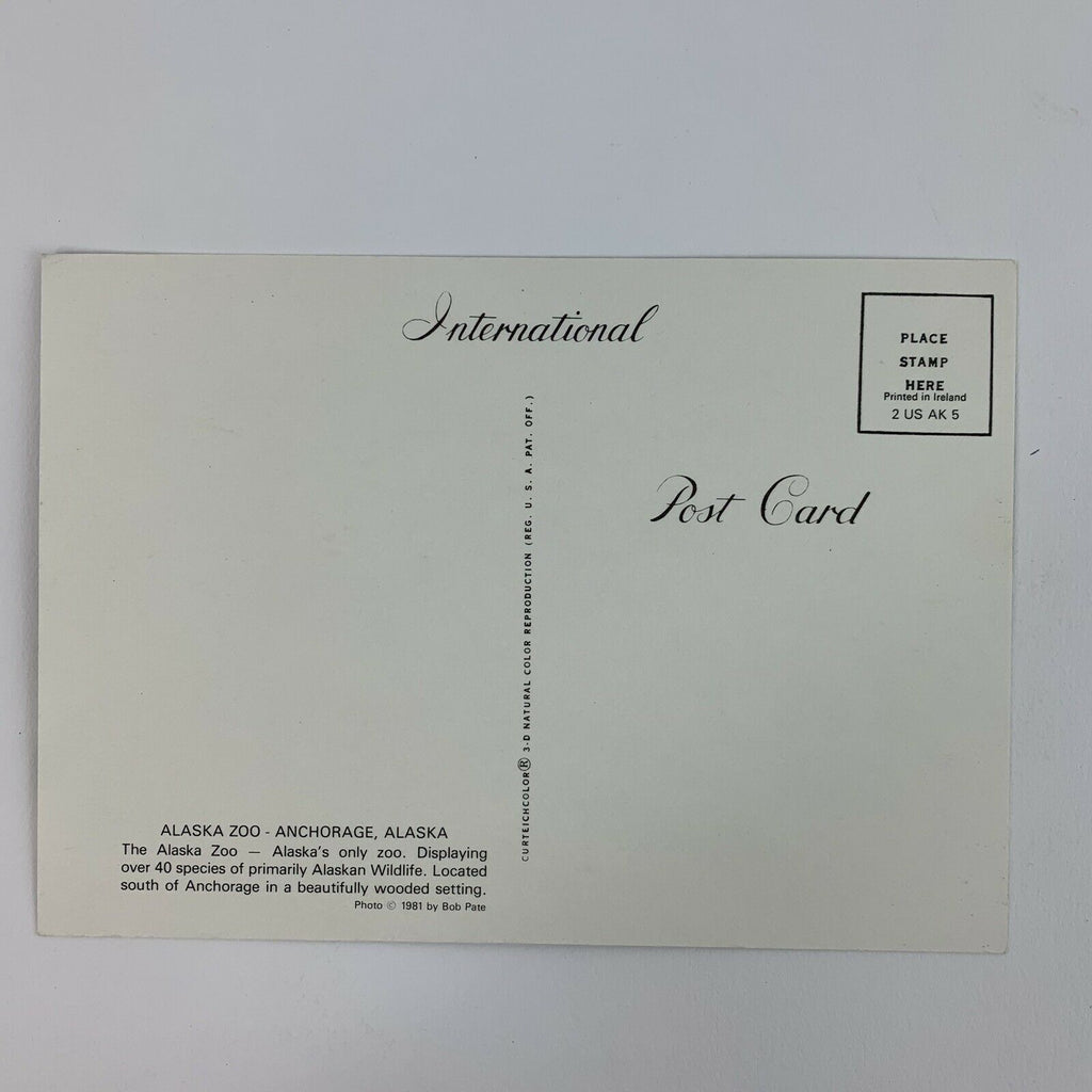 Alaska Zoo Anchorage Park Grounds Bridge Postcard