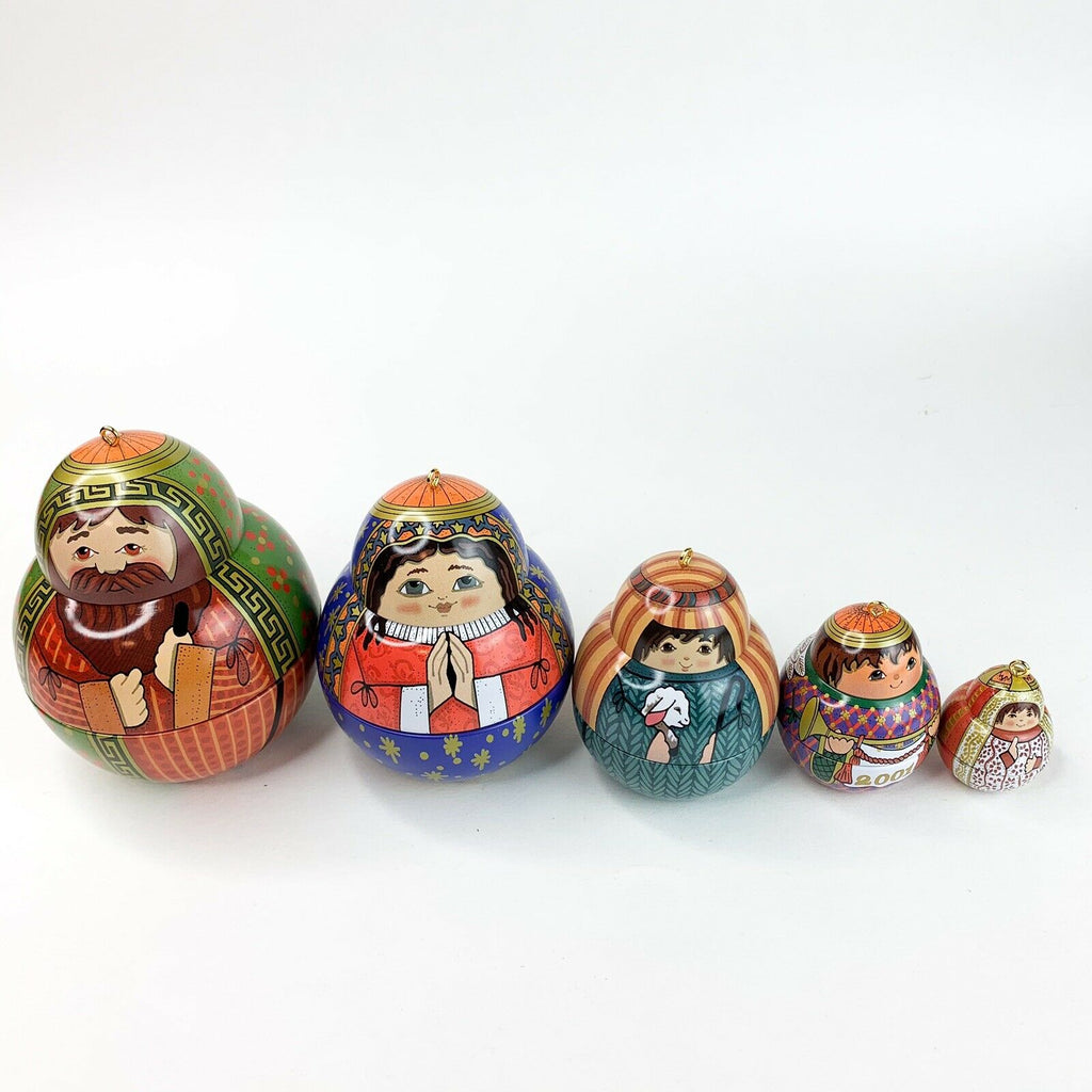 Hallmark Nesting Nativity Christmas Ornament 2001 Club Edition 5 Piece