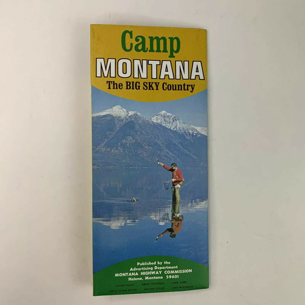 Vintage Souvenir Montana Camping and Picnic Area In the Big Sky Country Brochure