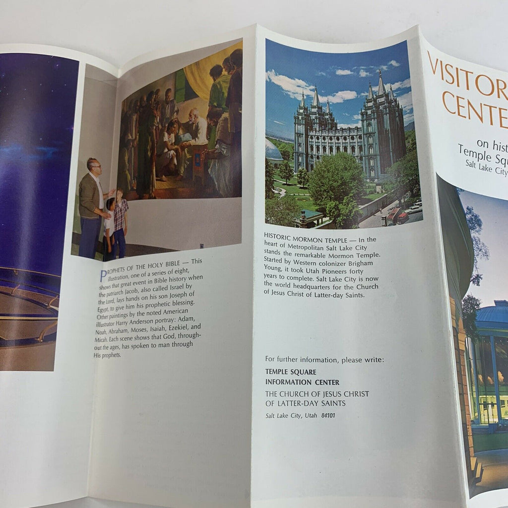 Visitors Center on Historic Temple Square Salt Lake City Utah Mormon Brochure