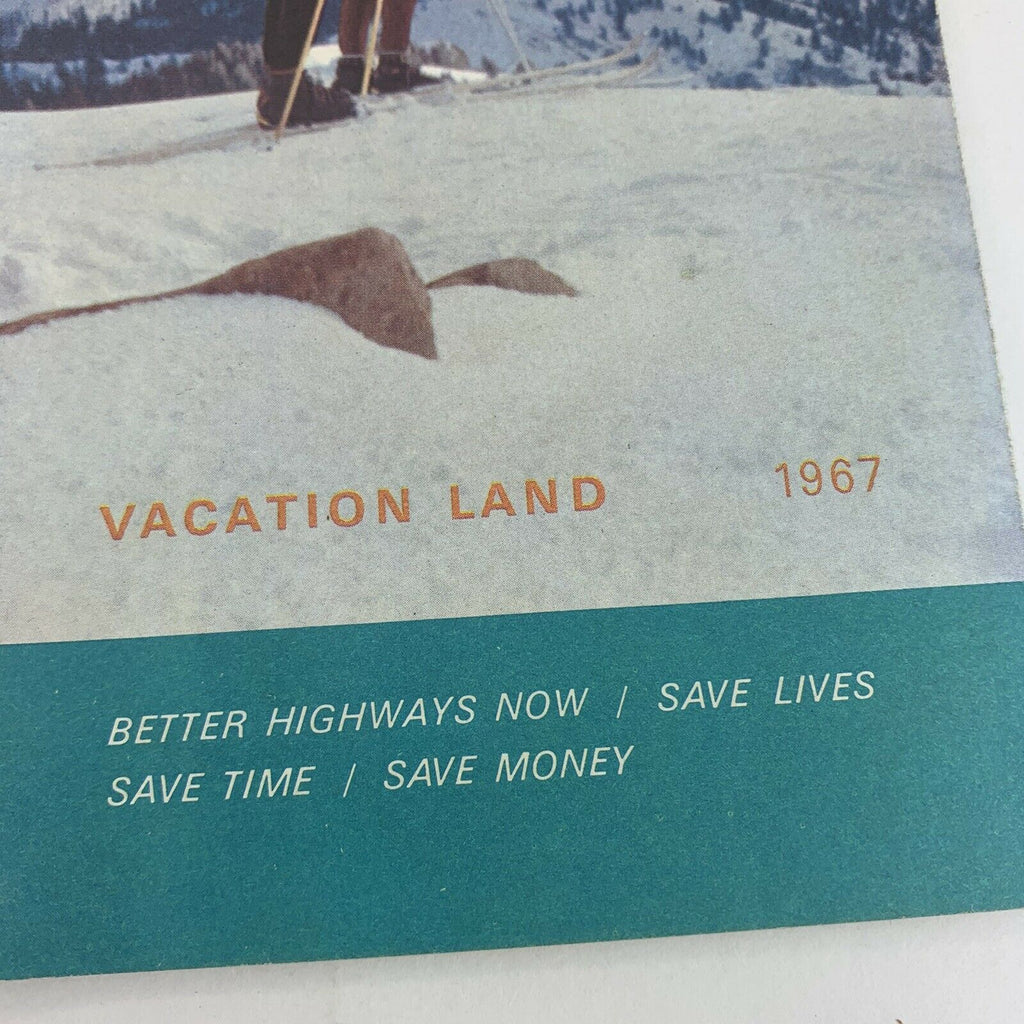 Vintage 1967 Idaho Vacation Land Map