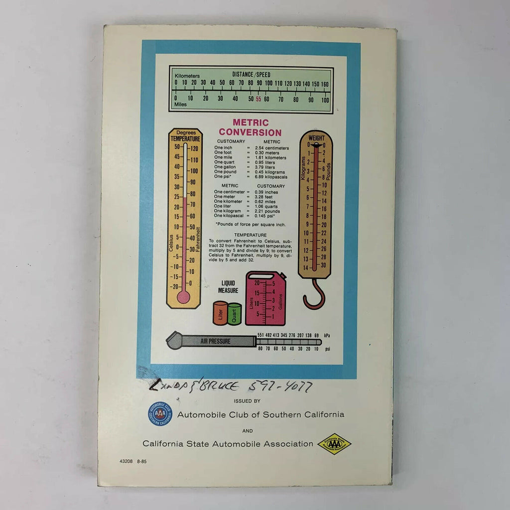 Baja California-AAA-Automobile Club of Southern California 1985 Paperback