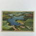 Lake Bloomington Illinois Aerial View Unposted Linen Postcard