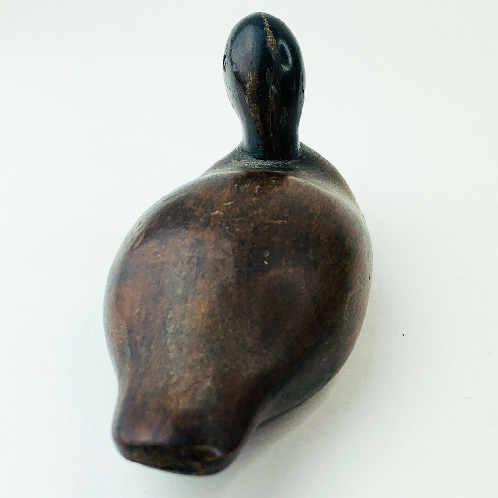 Hand Crafted Wooden Duck Brass Beak Decoy Wooden Ware Seattle Washington