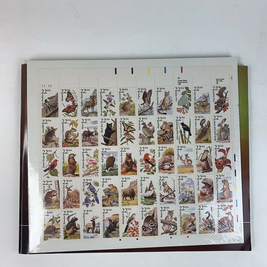 Wildlife America 1987 Collection Of U.S. Commemorative Stamps w Mint Set