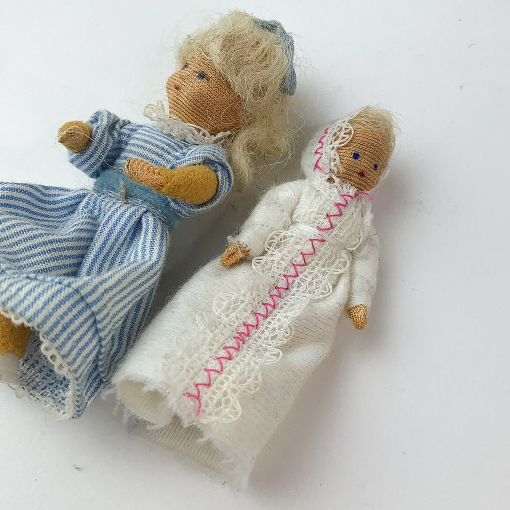 Doll House Miniature Girl Newborn Thread Wrapped Wire Dolls
