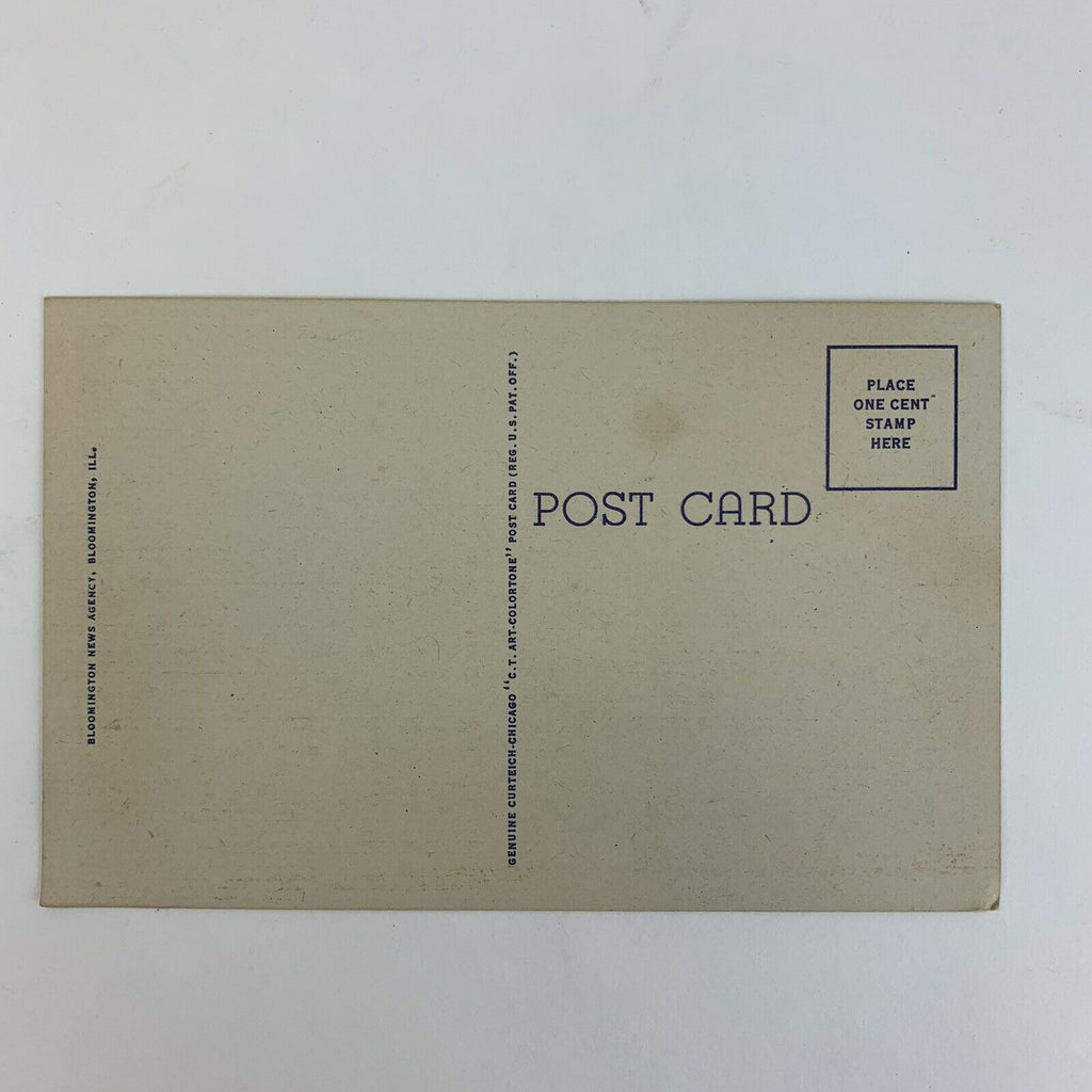 U.S Post Office Amarillo Texas Linen Postcard