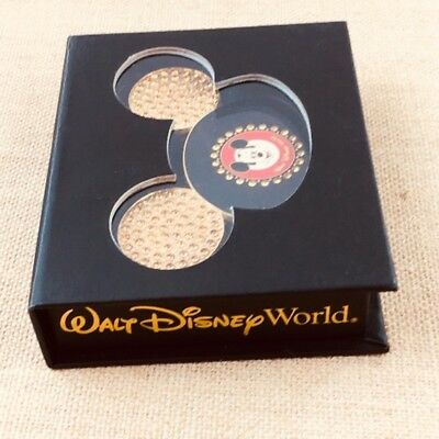 Disney Mickey Mouse Ear Hat Jeweled Golden Jumbo Disneyland Boxed Pin