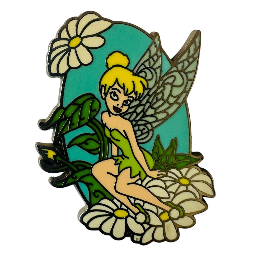 Disney Tinker Bell Sitting with Daisies Pin