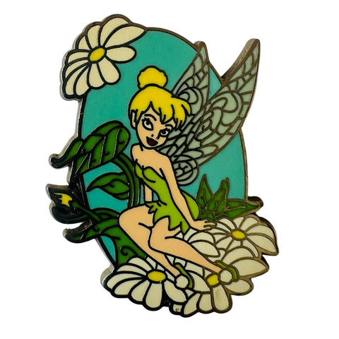 Disney Tinker Bell Sitting with Daisies Pin