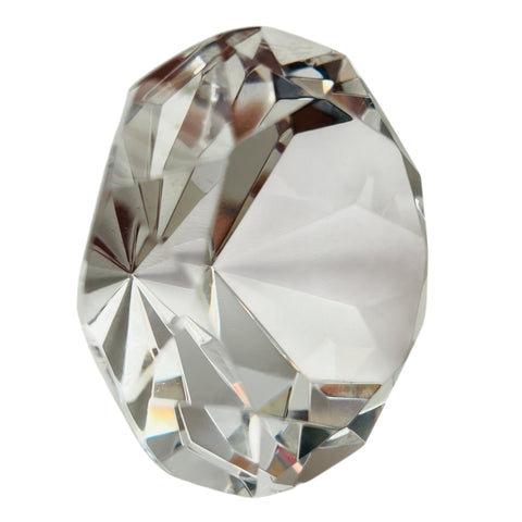 Oleg Cassini Elizabeth Round Cut Diamond Clear Paperweight