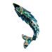 Los Castillo Mexican Silver Mosaic Abalone Shell Inlay Fish Bottle Opener