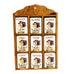 Vintage Fred Roberts Rooster Wooden Ceramic Spice Rack Made in Japan