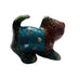 Vintage Chinese Cloisonne Copper Brass Enamel Cat Figurine Statue