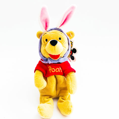 Disney MOUSEKETOYS Winnie The Pooh Easter Bunny Bean Bag Plush