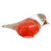 Vintage Orange Clear Bird Art Glass Figurine