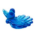 Vintage Bluebird Trinket Dish Art Glass Signed by Artist Leo Ward