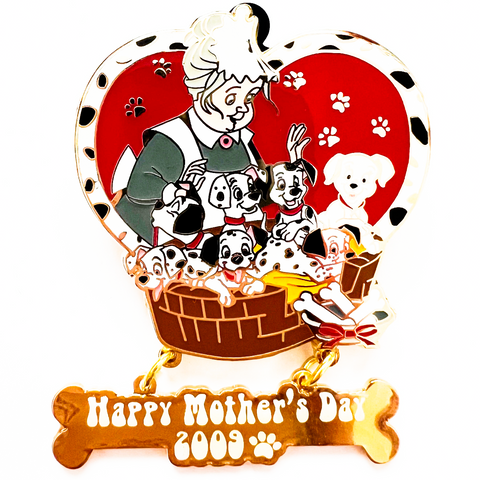 Disney Cast Exclusive Mother's Day Nanny 101 Dalmatians 7 Puppies Limited Edition Pin